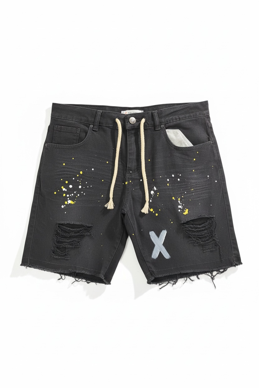 Bermuda Masculina Jogado Preta