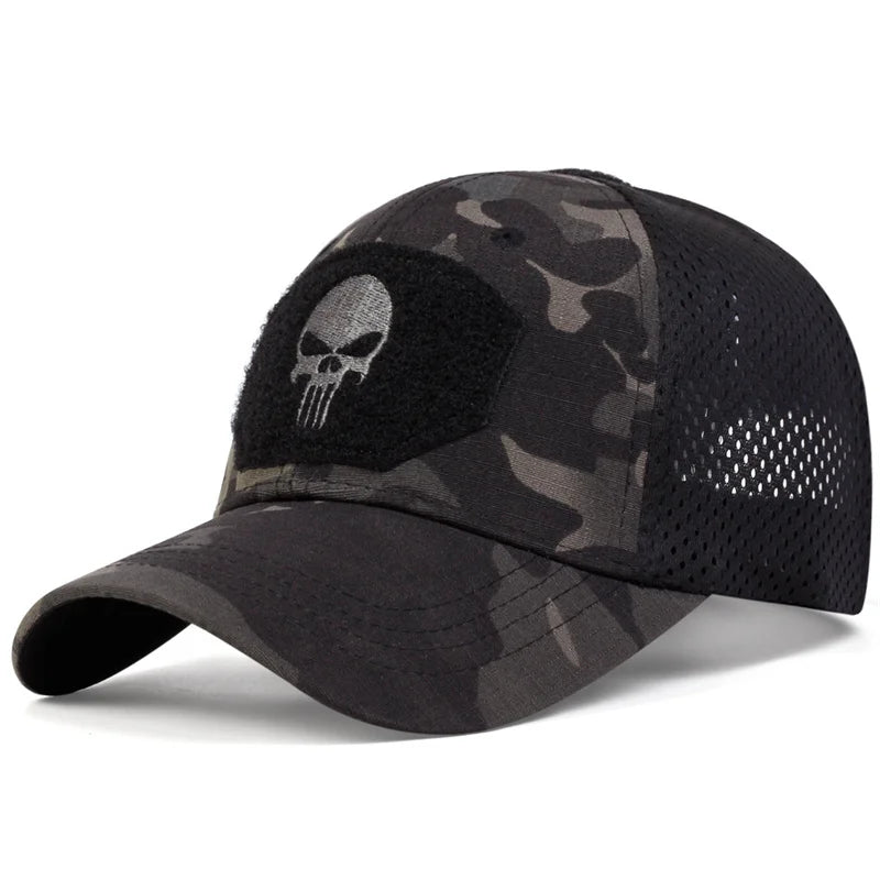 Boné Masculino Skull Aba Curva
